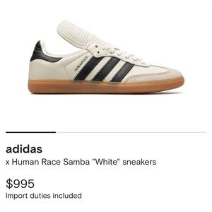 Adidas X humanrace Samba - US 10